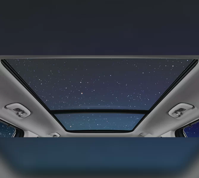 Kia Syros dual pane panoramic sunroof